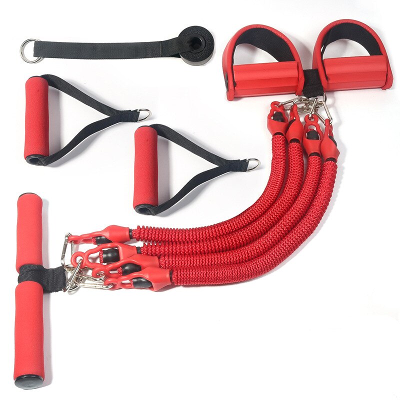 Pedal resistance band with door anchor for resistance training