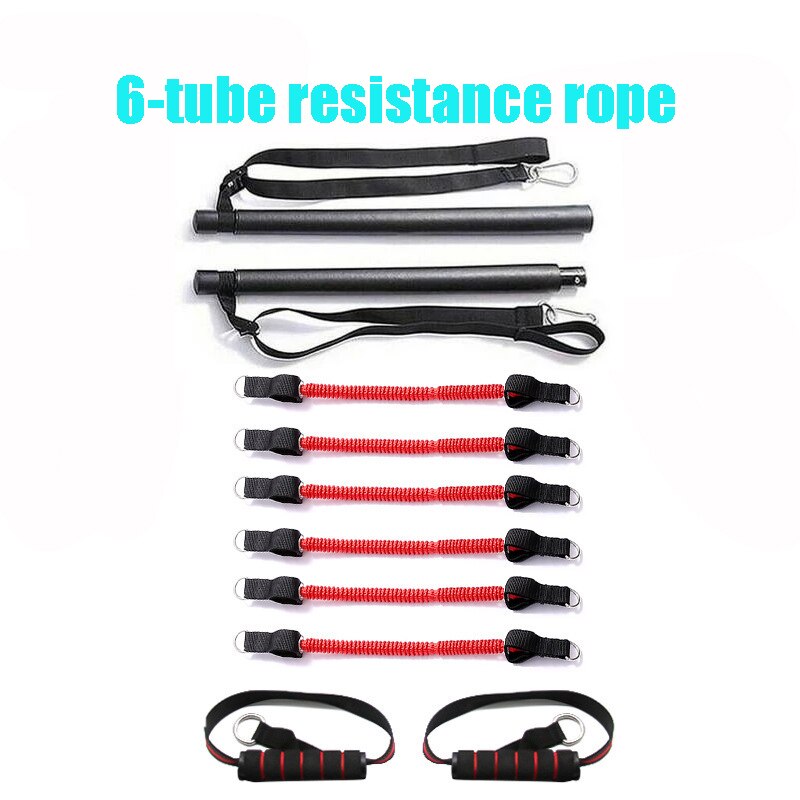 Pilates bar resistance band home workout equipment