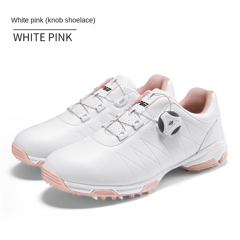 Women's Golf Shoes Anti-Slip Waterproof Auto-Rotating Laces