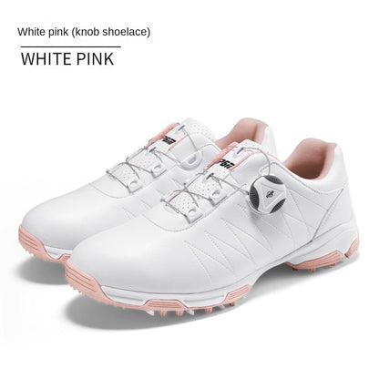 Women's Golf Shoes Anti-Slip Waterproof Auto-Rotating Laces