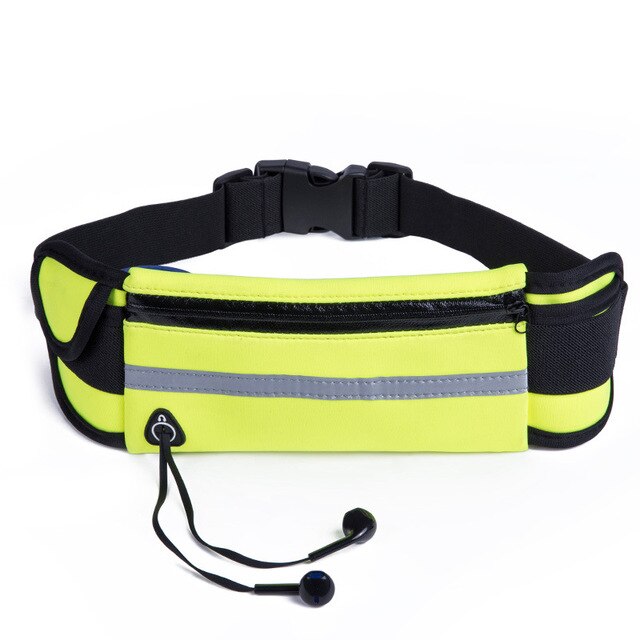 Running belt with water bottle holder for jogging and workouts