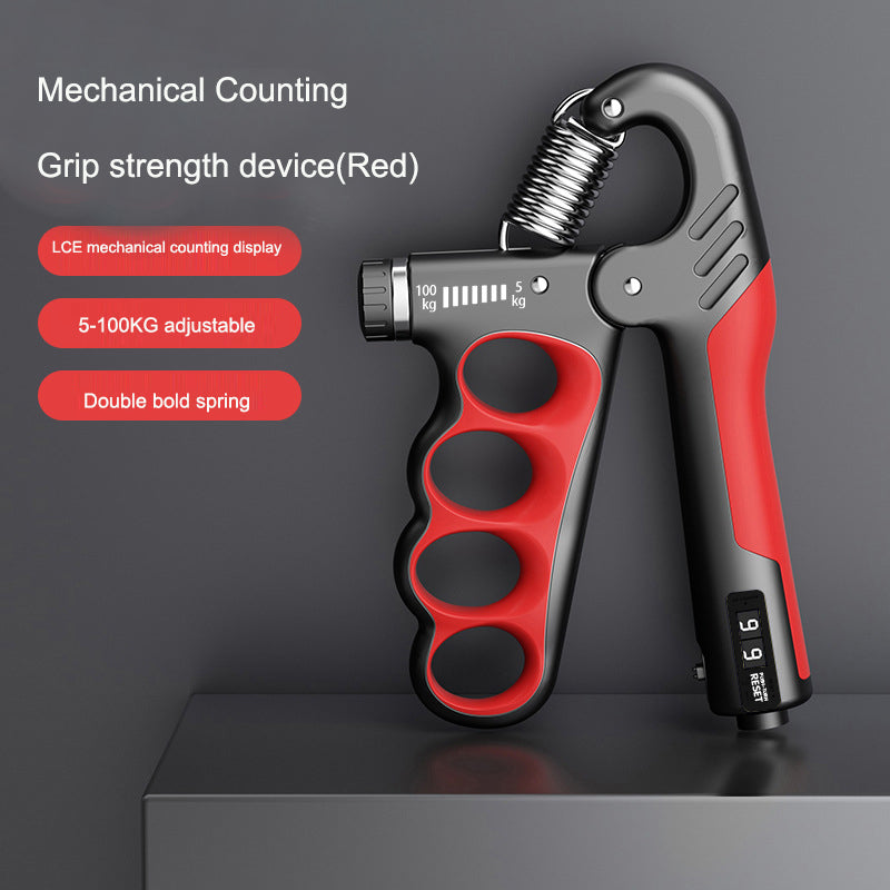 Adjustable hand grip strengthener for hand and forearm workouts