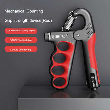 Adjustable hand grip strengthener for hand and forearm workouts