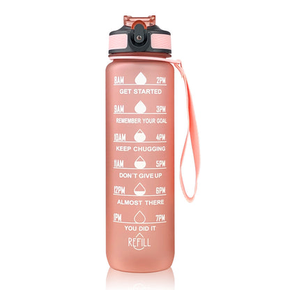 1. Sports water bottle with straw 1L Tritan sports design