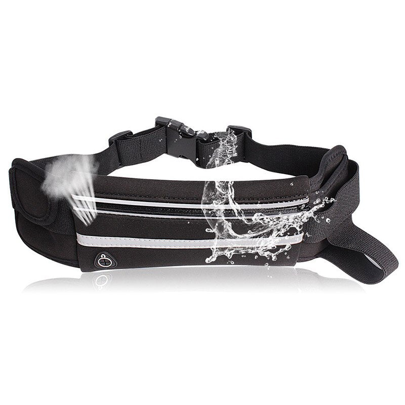 Running belt with water bottle holder for marathon training