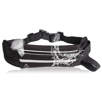 Running belt with water bottle holder for marathon training