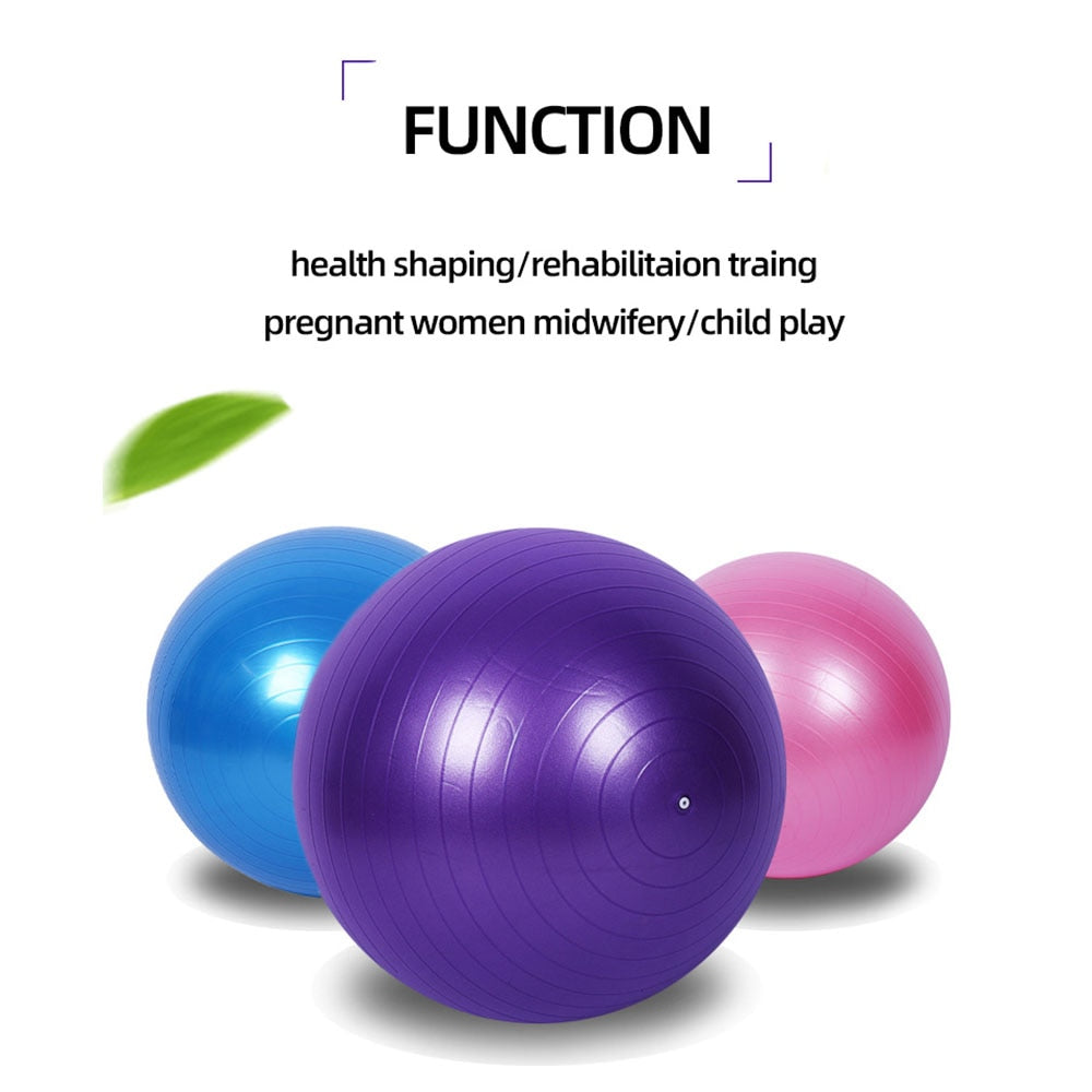 Exercise ball for stretching and fitness workouts