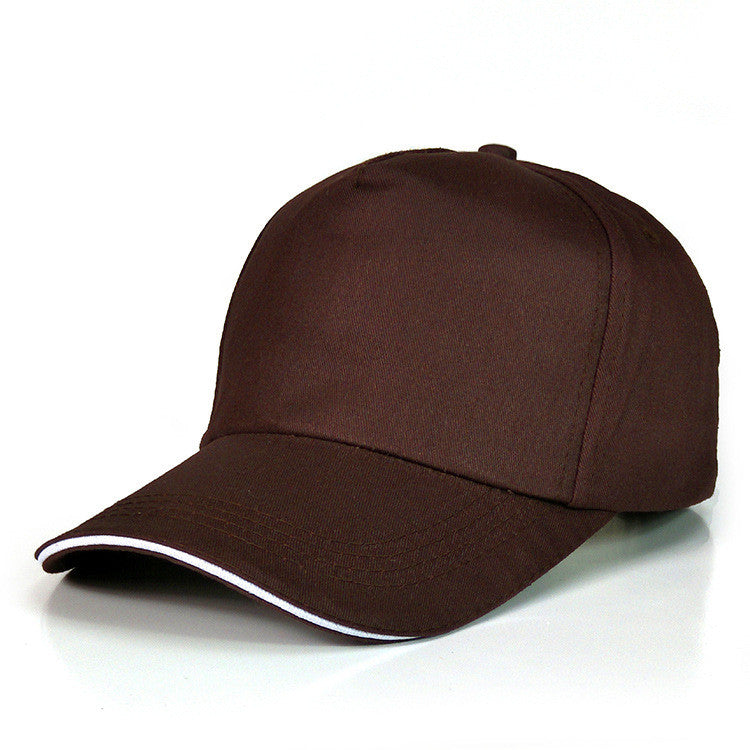 Custom embroidered baseball caps in navy blue cotton, perfect for branding and complements any promotional event.