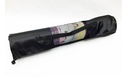 TPE yoga mat rolled up with portable carry bag
