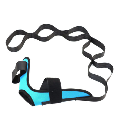 Yoga stretch strap with loops for mobility and stretching exercises