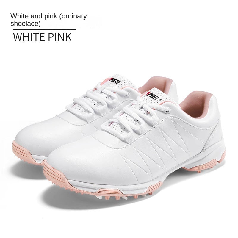 Women's Golf Shoes Anti-Slip Waterproof Auto-Rotating Laces