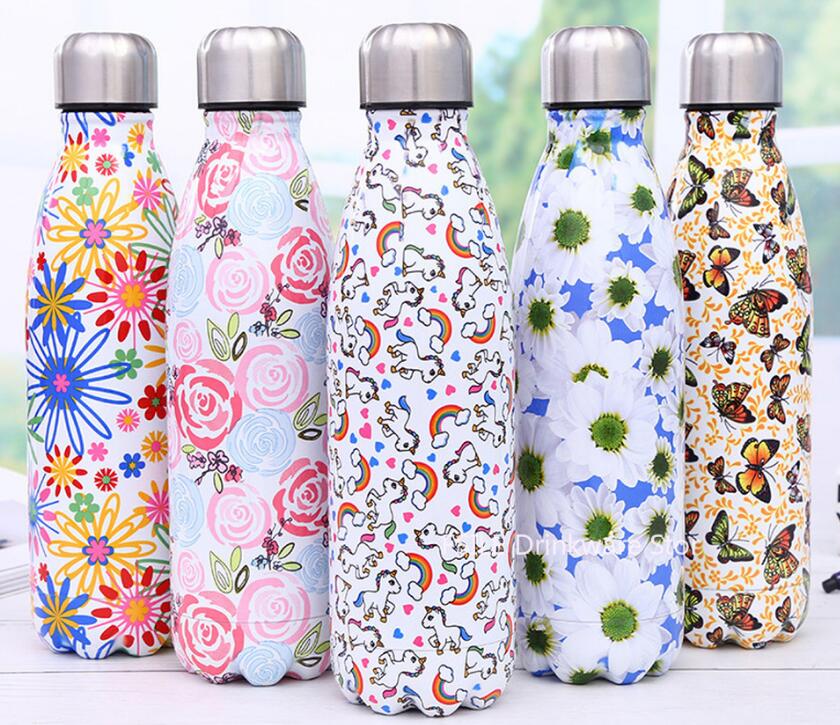 Stainless steel insulated water bottle 500ml vacuum flask