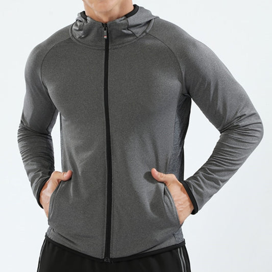 Men's running jacket with hooded design