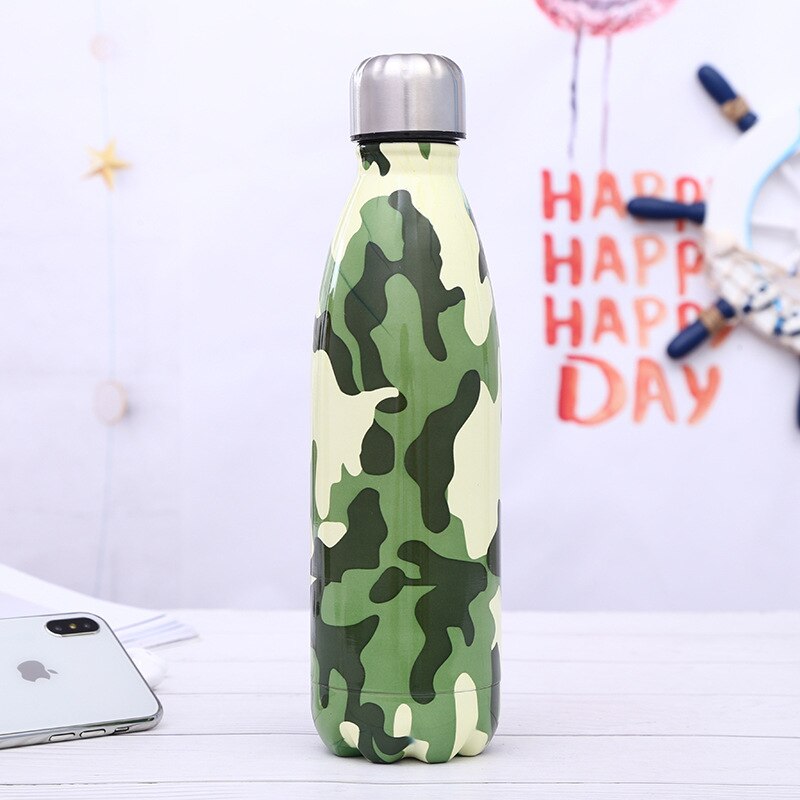 Stainless steel insulated water bottle portable travel thermos