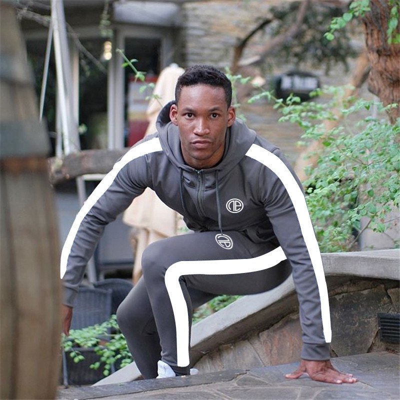 Men's tracksuit set in cotton for casual wear