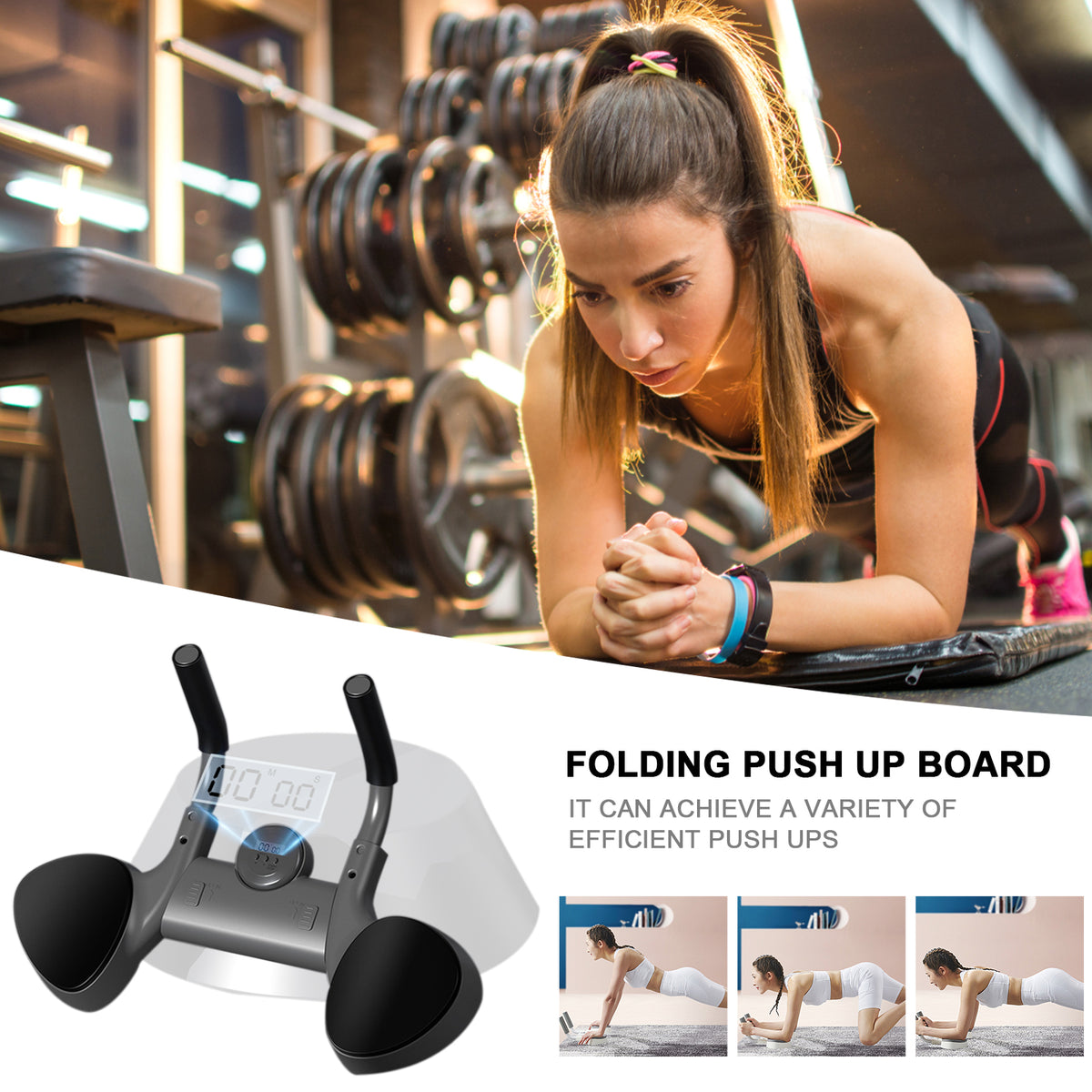 Multifunctional push up board for plank and core workouts