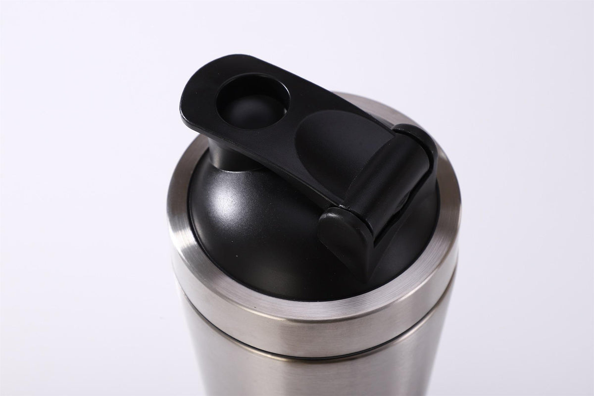 Stainless steel protein shaker bottle for protein shakes