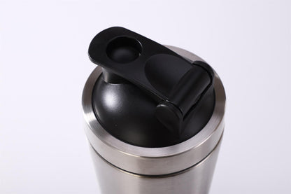 Stainless steel protein shaker bottle for protein shakes