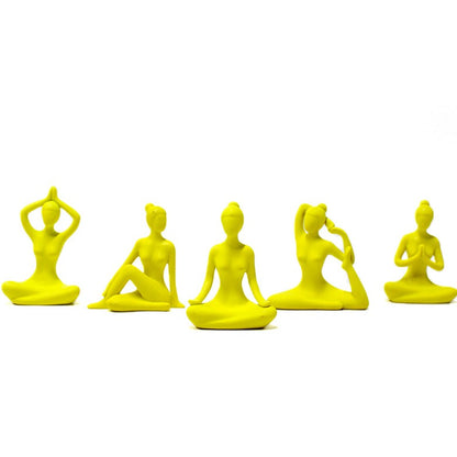 Creative resin yoga action design decorations for yoga enthusiast sets