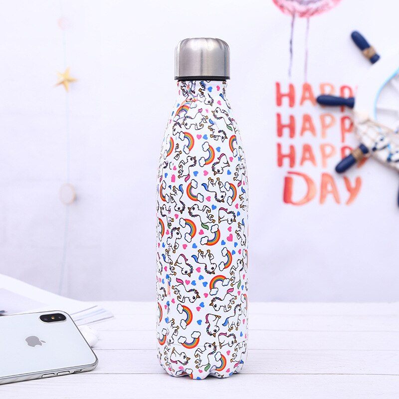 Stainless steel insulated water bottle for water coffee tea and milk