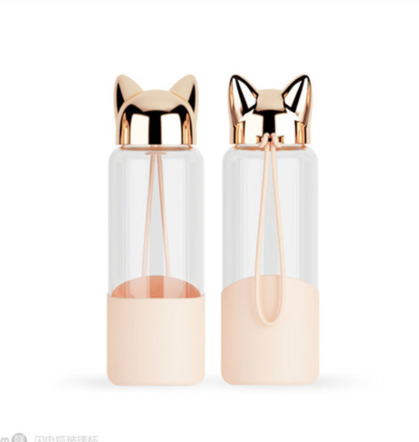Glass water bottle with sleeve for everyday use