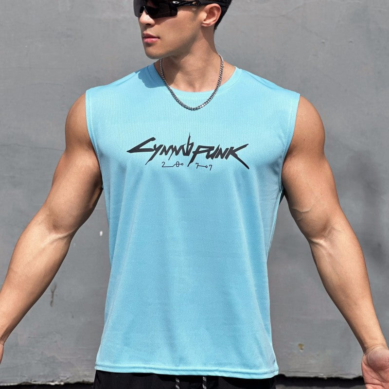 Men's workout tank top gaming themed fitness sportswear