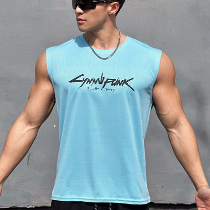 Men's workout tank top gaming themed fitness sportswear