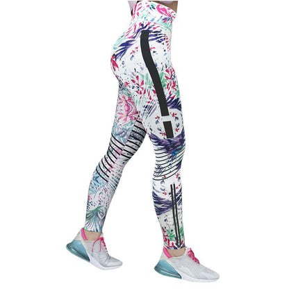 High Elastic Printed Yoga Pants for Women, High Waist, Tummy Control, Fitted Leggings, Gym Workout Bottoms