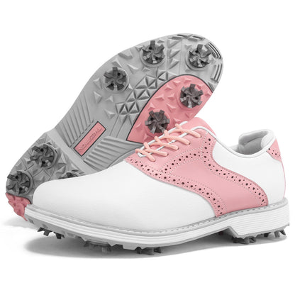 Women's Casual Business Brogue Leather Golf Shoes