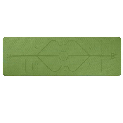 TPE yoga mat with position guides for beginners