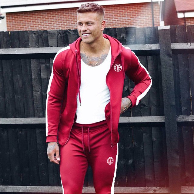 Men's tracksuit set for fitness and bodybuilding
