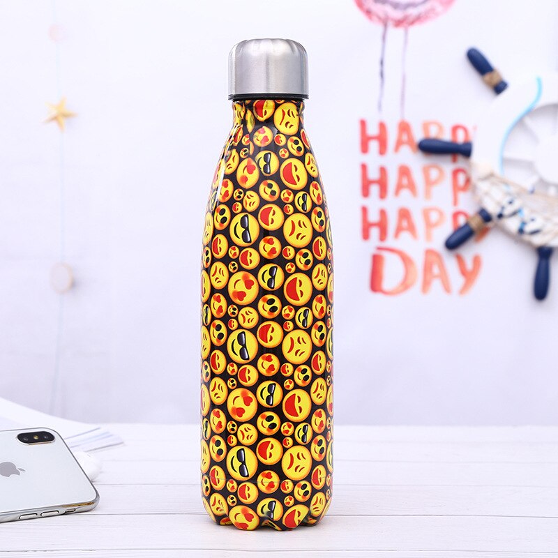Stainless steel insulated water bottle reusable 500ml thermos