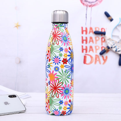 Stainless steel insulated water bottle with insulated cap