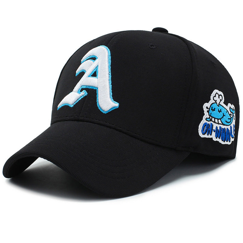 Embroidered baseball cap for men with alphabet design
