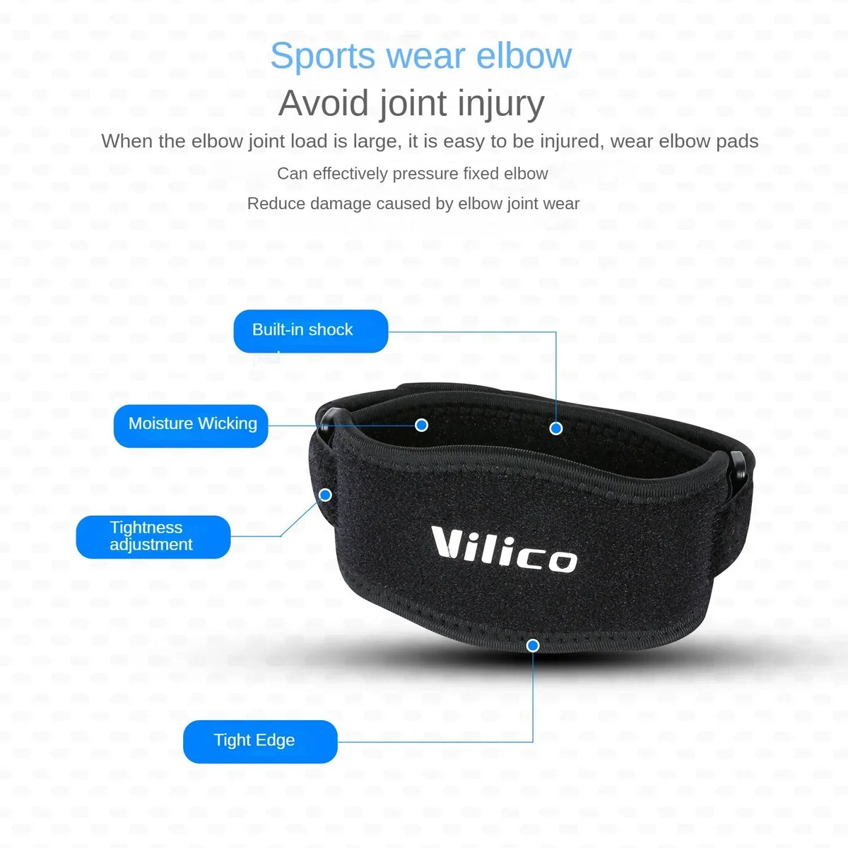 Elbow compression sleeve for running and fitness workouts