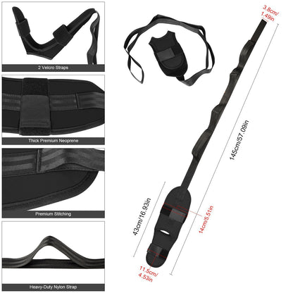 Yoga stretch strap with loops for yoga and Pilates exercises