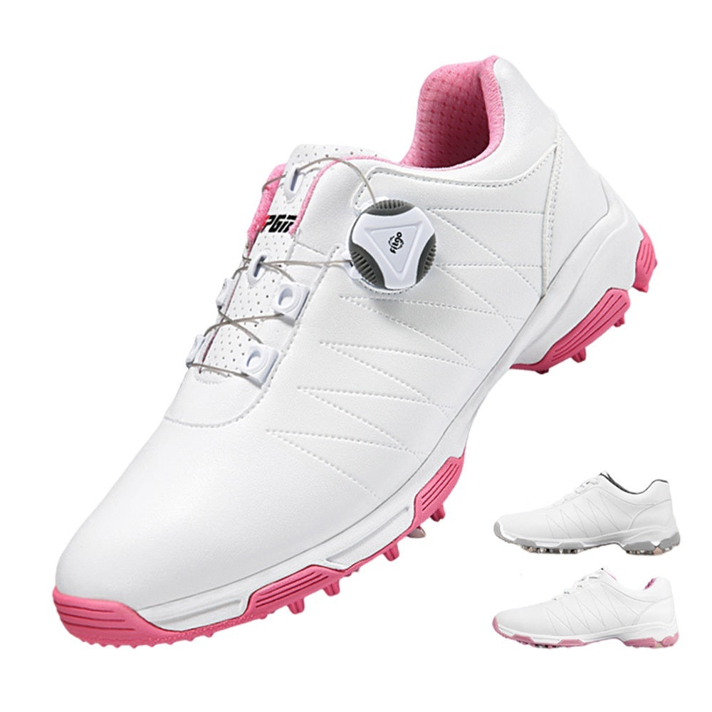Women's Golf Shoes Anti-Slip Waterproof Auto-Rotating Laces