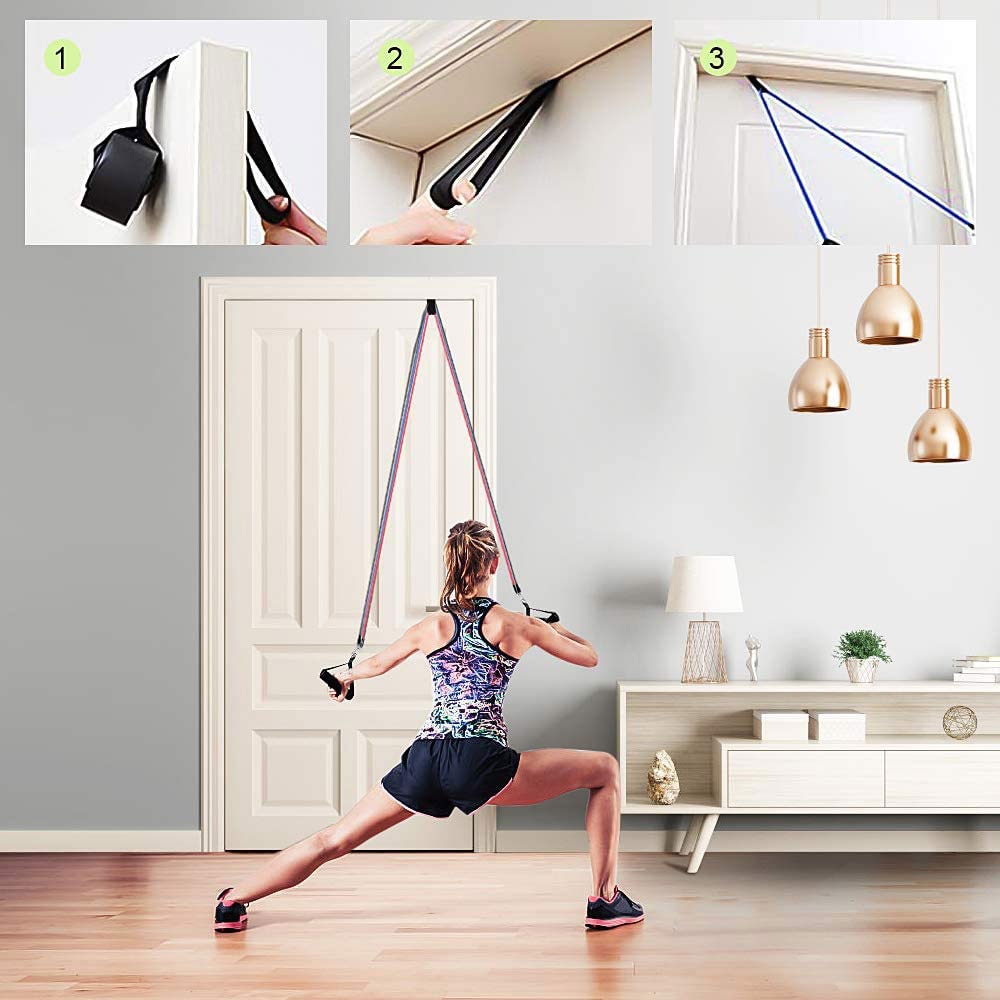 Resistance bands set with five resistance tube levels
