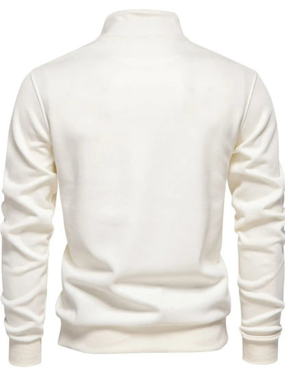 Men's quarter zip sweatshirt with long sleeves