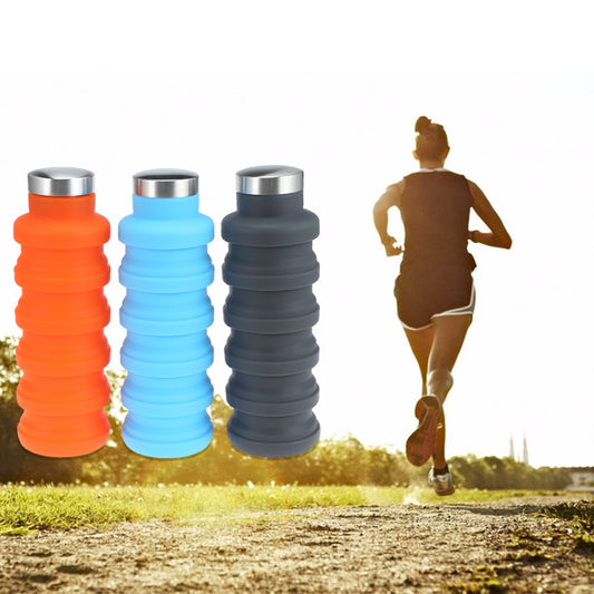 Collapsible water bottle made from food grade silicone