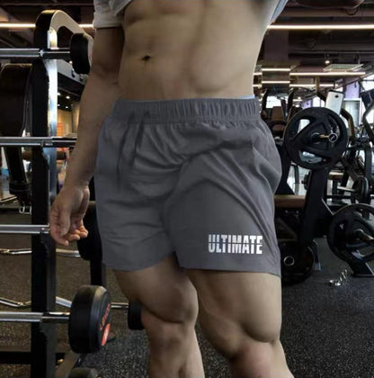 Summer Sports Men's Quick-Dry Three-Quarter Shorts, Elastic Gym Fitness Bodybuilding Training Hot Pants