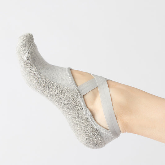 Pilates grip socks with five toe design