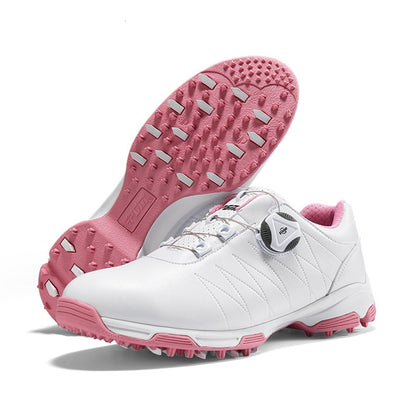 Women's Golf Shoes Anti-Slip Waterproof Auto-Rotating Laces