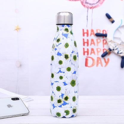 Stainless steel insulated water bottle gradient vacuum flask for travel