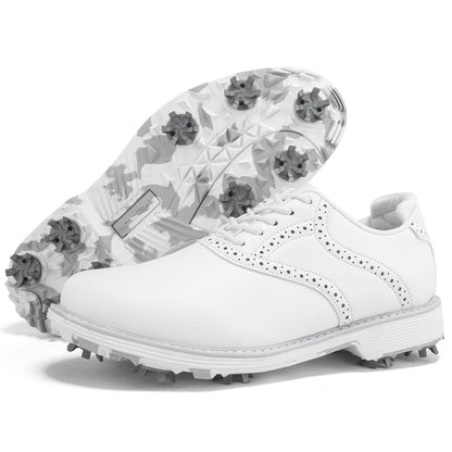 Women's Casual Business Brogue Leather Golf Shoes