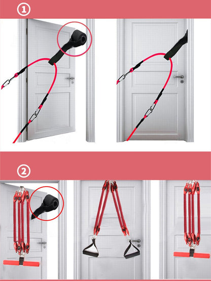 Pedal resistance band with natural latex exercise tubes
