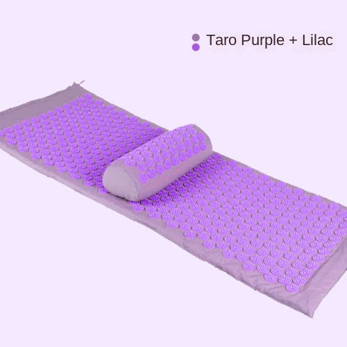 Acupressure mat and pillow set in Taro Purple and Lilac for relaxation and recovery.