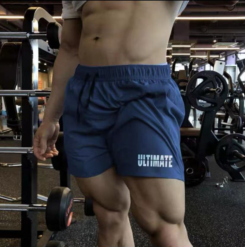 Summer Sports Men's Quick-Dry Three-Quarter Shorts, Elastic Gym Fitness Bodybuilding Training Hot Pants