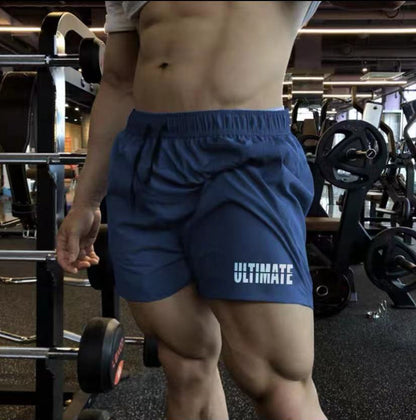 Summer Sports Men's Quick-Dry Three-Quarter Shorts, Elastic Gym Fitness Bodybuilding Training Hot Pants