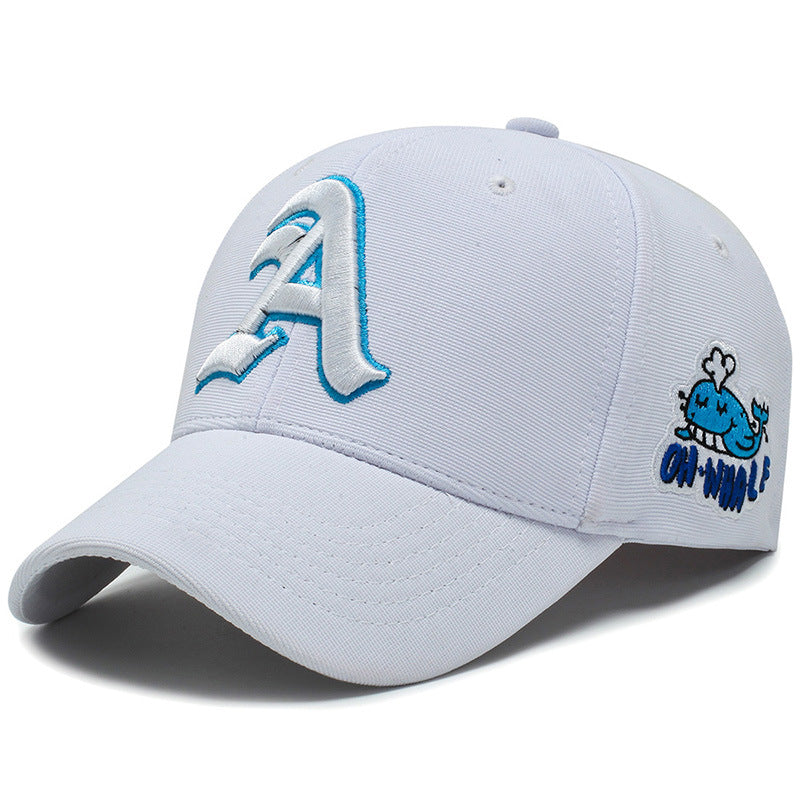 Embroidered baseball cap in grey cotton for men